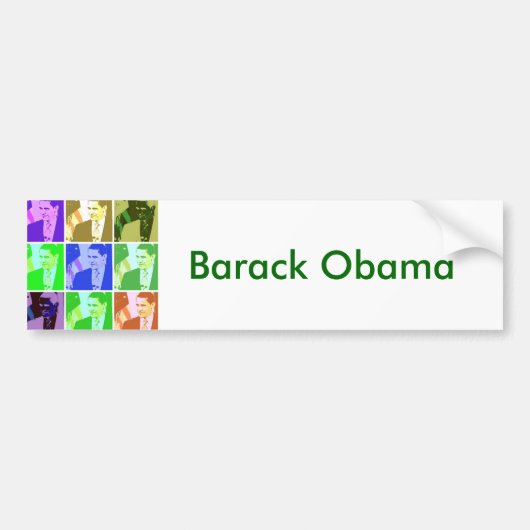 Barack Obama Pop Art Bumpersticker (Voorkant)