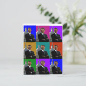 Barack Obama POPART . T-shirts en cadeautjes Briefkaart (Staand voorkant)
