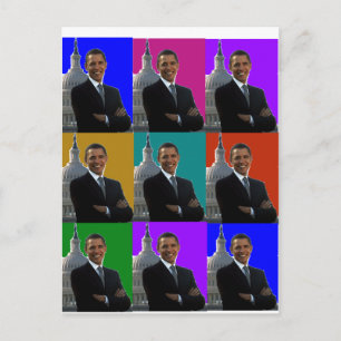 Barack Obama POPART . T-shirts en cadeautjes Briefkaart