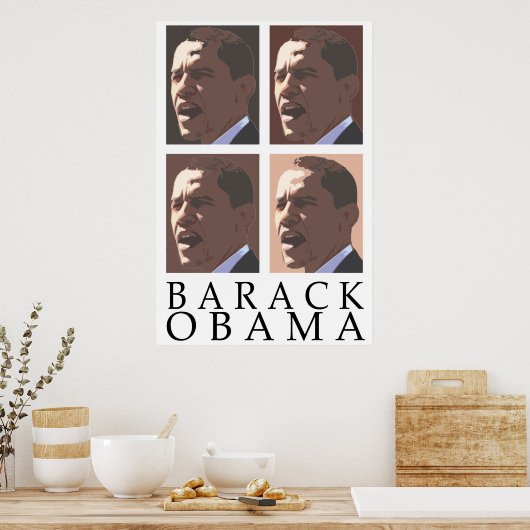 Barack Obama Portrait Poster (Keuken)