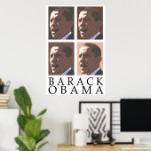 Barack Obama Portrait Poster (Thuiskantoor)