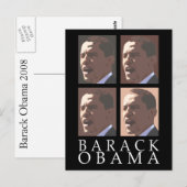 Barack Obama Portret Briefkaart (Voorkant / Achterkant)
