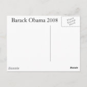 Barack Obama Portret Briefkaart (Achterkant)