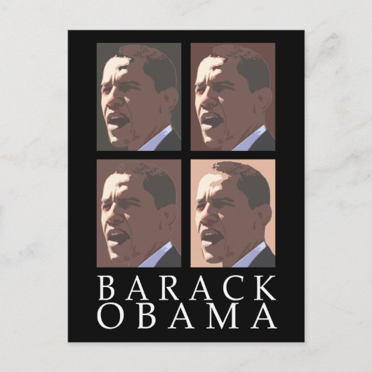 Barack Obama Portret Briefkaart (Voorkant)