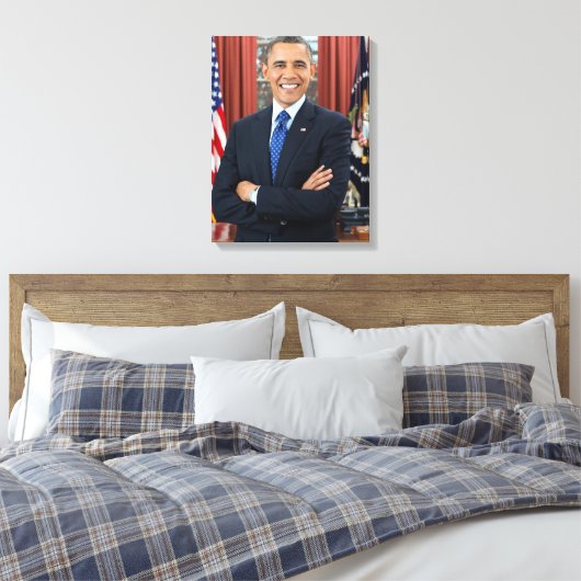 Barack Obama portret Canvas Afdruk (Insitu (Slaapkamer))