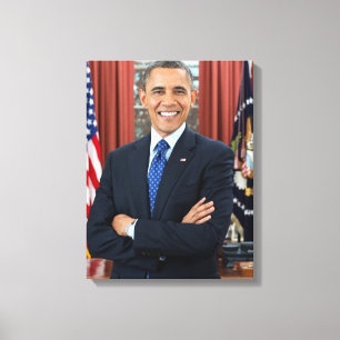 Barack Obama portret Canvas Afdruk