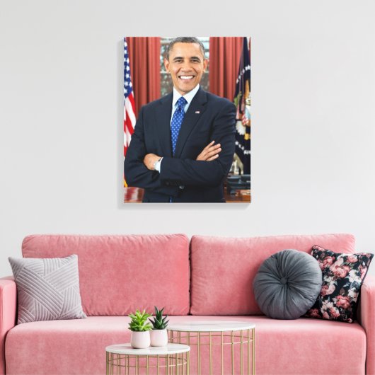 Barack Obama portret Canvas Afdruk (Insitu (Woonkamer))