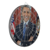 Barack Obama portret Dartbord (Voorkant Links)