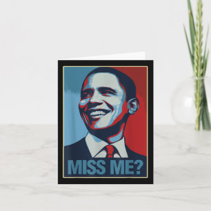 Barack Obama Portret Miss Me Citaat Liberaal-Democ Kaart