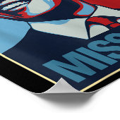 Barack Obama Portret Miss Me Citaat Liberaal-Democ Poster (Hoek)