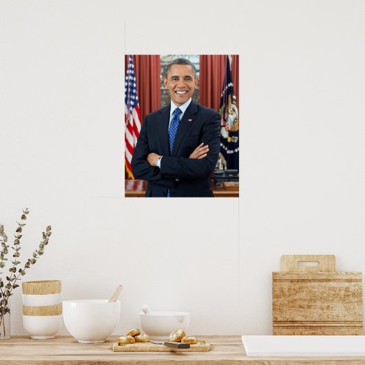 Barack Obama portret Poster (Keuken)
