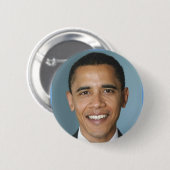 Barack Obama Portret Ronde Button 5,7 Cm (Voorkant /achterkant)