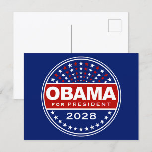Barack Obama President 2028 Briefkaart