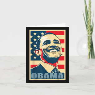 Barack Obama President 44 American Flag Happy Demo Kaart
