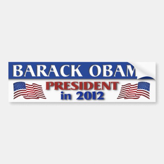 Barack Obama President in 2012 Bumpersticker (Voorkant)