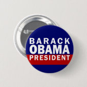 Barack Obama: President! (Pinback-Button) Ronde Button 5,7 Cm (Voorkant /achterkant)