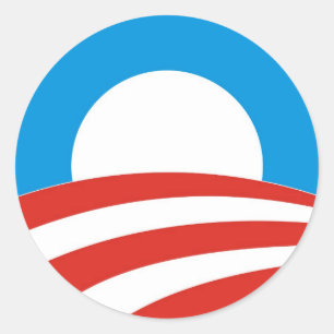barack obama president vs logo verkiezingen 2012 ronde sticker