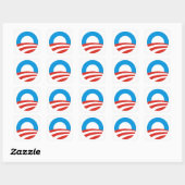 barack obama president vs logo verkiezingen 2012 vierkante sticker (Vel)