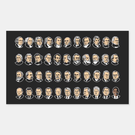 Barack Obama - Presidenten van de verenigde staten Rechthoekige Sticker (Voorkant)