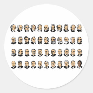 Barack Obama - Presidenten van de verenigde staten Ronde Sticker