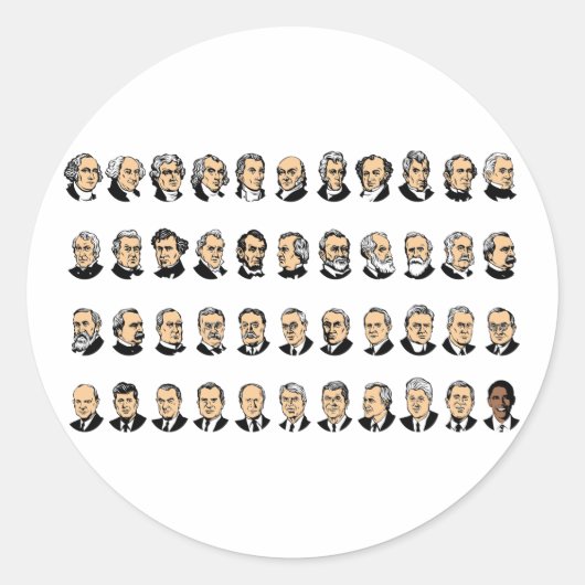 Barack Obama - Presidenten van de verenigde staten Ronde Sticker (Voorkant)