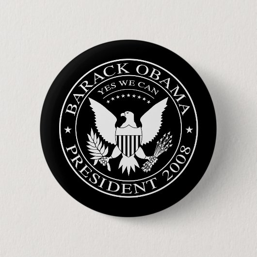 Barack Obama Presidential Seal 2008 Button (Voorkant)