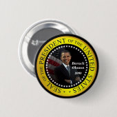 Barack Obama - Presidentiële Button voor zeehonden (Voorkant /achterkant)