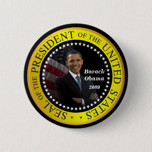 Barack Obama - Presidentiële Button voor zeehonden