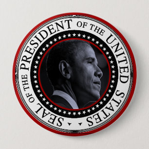 Barack Obama Presidentiële zegal Ronde Button 4,0 Cm