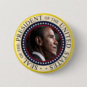 Barack Obama Presidentiële zegal Ronde Button 5,7 Cm