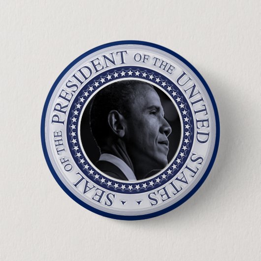 Barack Obama Presidentiële zegal Ronde Button 5,7 Cm (Voorkant)