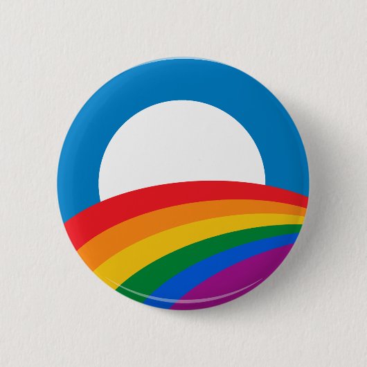Barack Obama Pride Knop - Ronde Button 5,7 Cm (Voorkant)