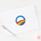 Barack Obama Pride Knop - Ronde Sticker (Envelop)