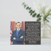 Barack Obama Quote Briefkaart (Staand voorkant)