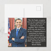 Barack Obama Quote Briefkaart (Voorkant / Achterkant)