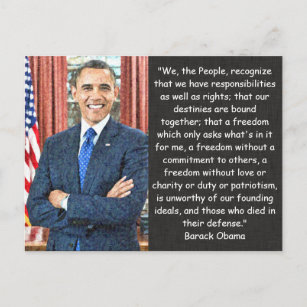 Barack Obama Quote Briefkaart