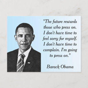 Barack Obama Quote met Amerikaanse vlag Briefkaart