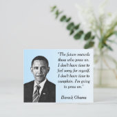 Barack Obama Quote met Amerikaanse vlag Briefkaart (Staand voorkant)