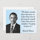 Barack Obama Quote met Amerikaanse vlag Briefkaart (Voorkant / Achterkant)