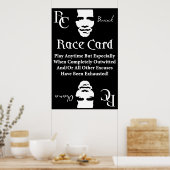 Barack Obama Race Kaart Poster (Keuken)