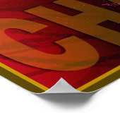 Barack Obama Red en Gold Poster (Hoek)