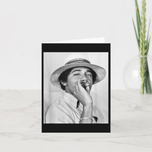 Barack Obama retro  jonge Obama roken in Kaart