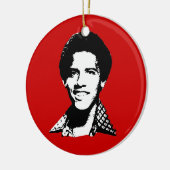 Barack Obama retro Keramisch Ornament (Links)