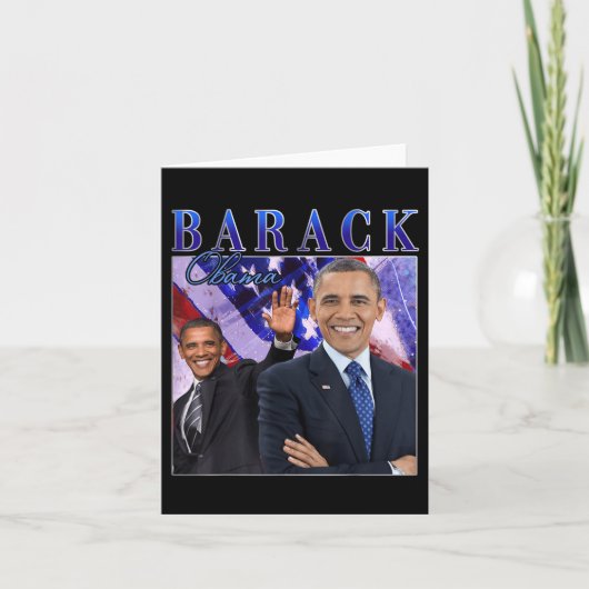 Barack Obama Retro Stijl Kaart (Voorkant)