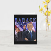 Barack Obama Retro Stijl Kaart (Gele Bloem)