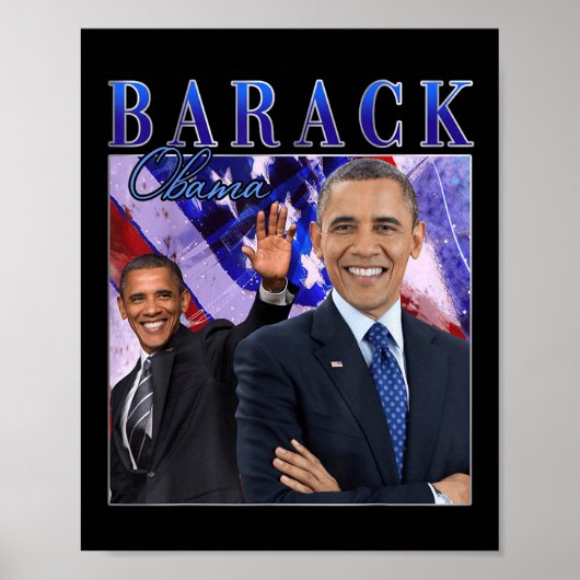 Barack Obama Retro Stijl Poster (Voorkant)