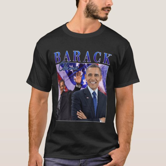 Barack Obama Retro Stijl T-shirt (Voorkant)