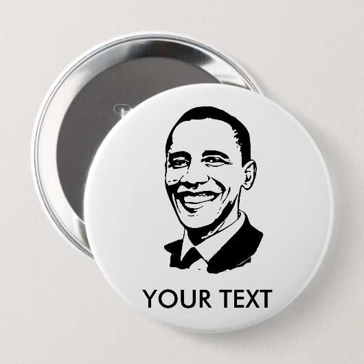 Barack Obama Ronde Button 4,0 Cm (Voorkant /achterkant)