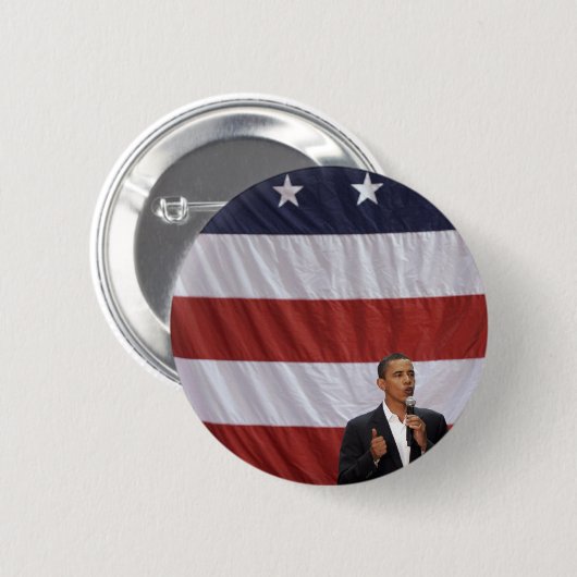 Barack Obama Ronde Button 5,7 Cm (Voorkant /achterkant)