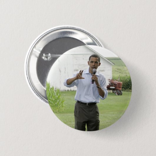 Barack Obama Ronde Button 5,7 Cm (Voorkant /achterkant)